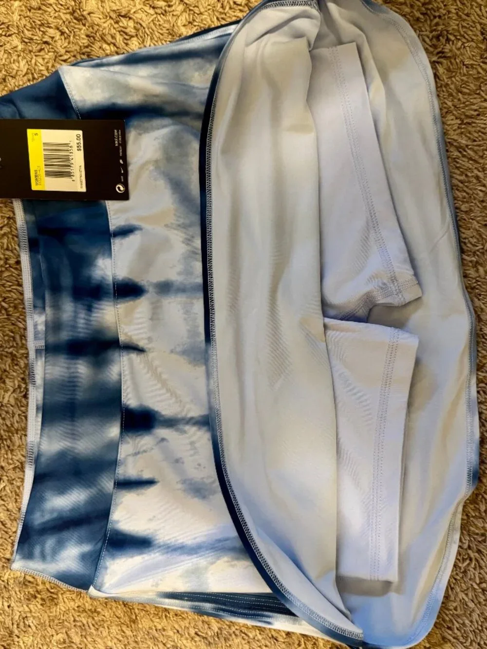 NWT Nike Dri-FIT Tennis Skort Blue White Tie Dye Size Small